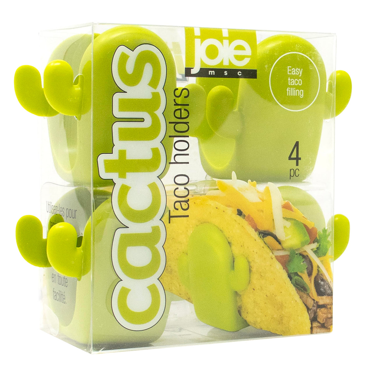 Joie cactus taco holders keep shells upright for mess-free filling.