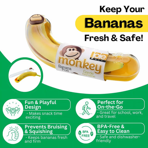 Joie Monkey Banana Pod BPA free for safe snacking.