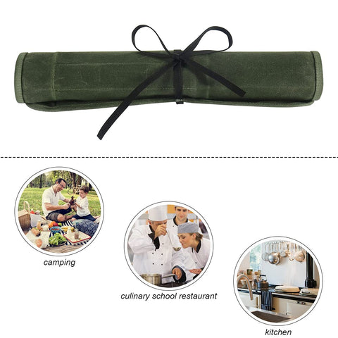 JOINDO Knife Roll Bag folded for compact portability.
