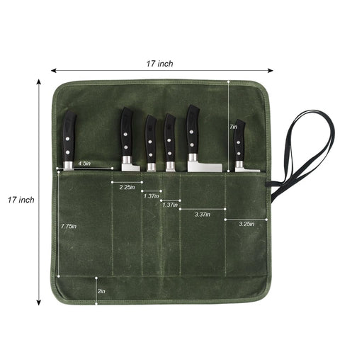 JOINDO Knife Roll Bag fully loaded, illustrating travel-ready organization.