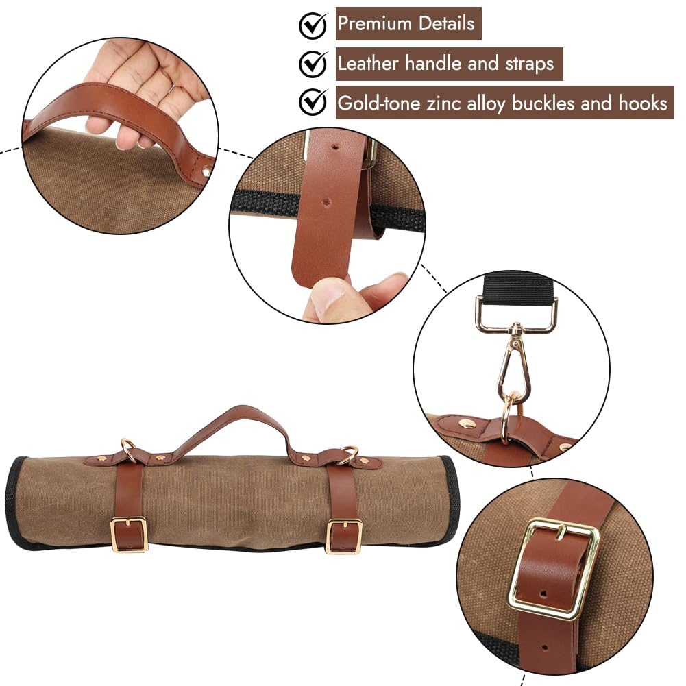 JOINDO knife roll zinc alloy buckles add rugged style