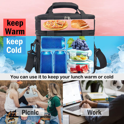 JOINGO lunch bag with adjustable shoulder strap for easy transport.