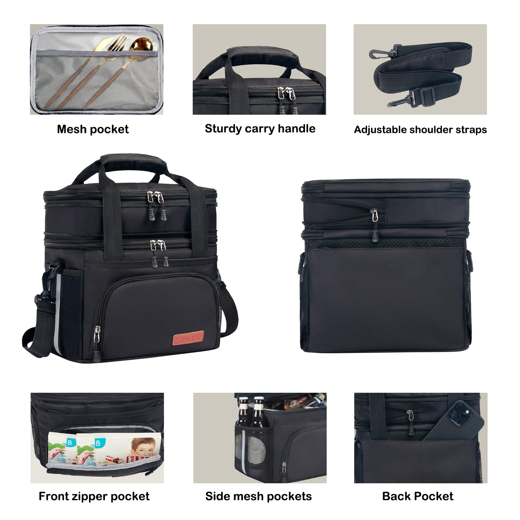 JOINGO lunch bag folds flat for compact storage after use.