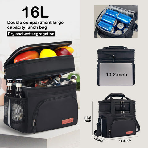JOINGO lunch bag demonstrates warm and cold capacity for on-the-go meals.