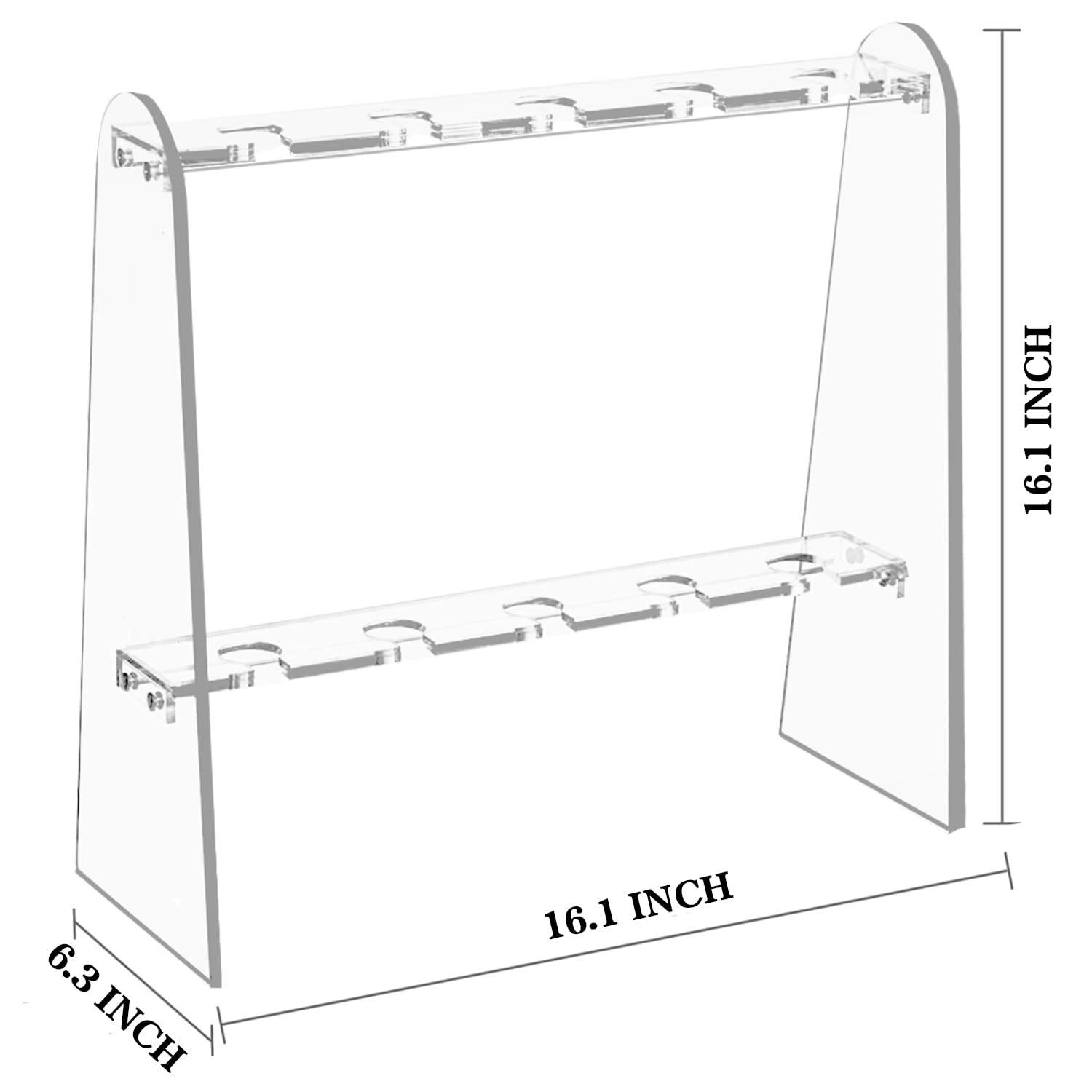 Joioda clear acrylic champagne stand showcases glasses with a modern, deformation-resistant design