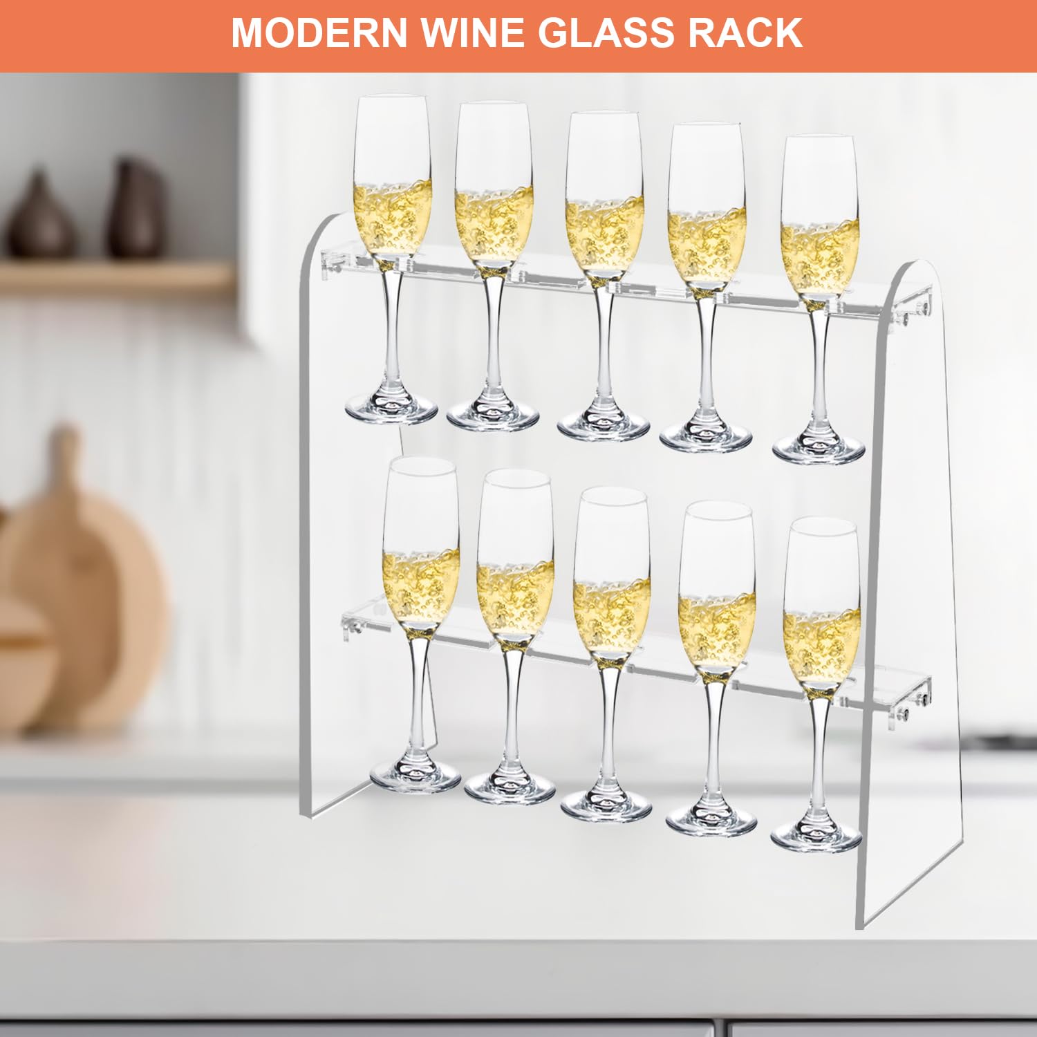 Joioda drink tower acrylic stand adapts to upright or inverted display for versatility
