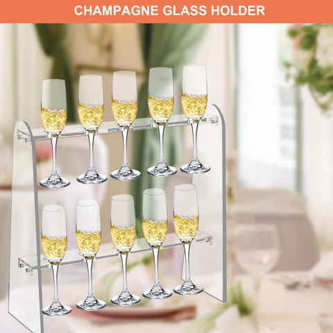 Joioda two-tier glass holder for wine and cocktail glasses enhances home entertaining