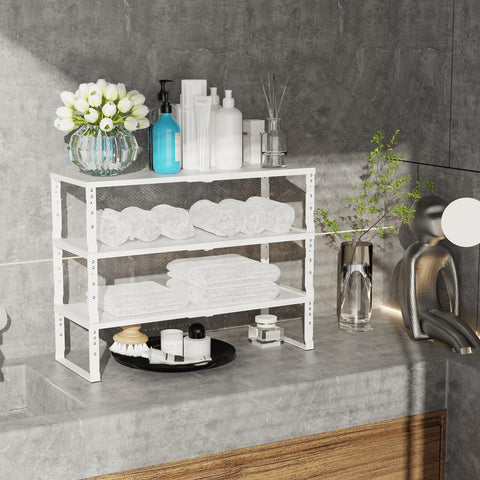 Jojocross countertop kitchen shelf creates extra space for dishes
