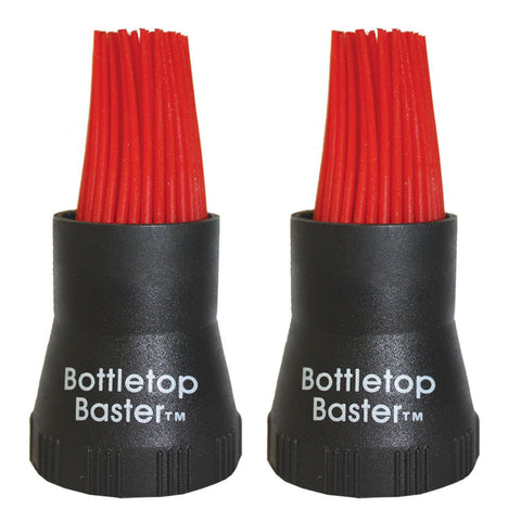 Jokari Bottletop BBQ Baster 2-pack in black for mess-free basting.