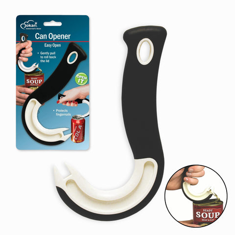 Jokari kid-friendly tool helps children open beverages safely.
