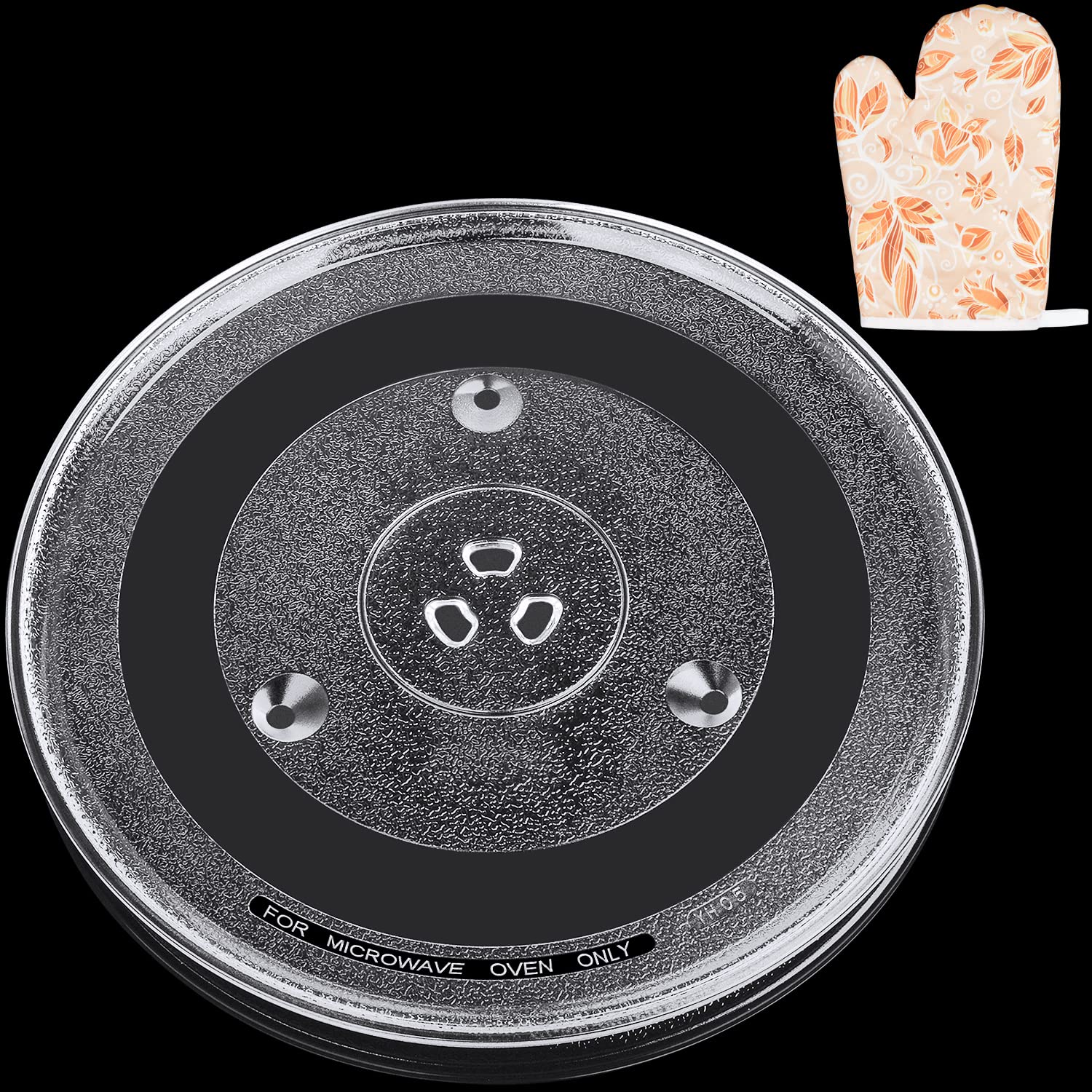 Jolaxy 12.4-inch turntable plate installed in microwave for even heating