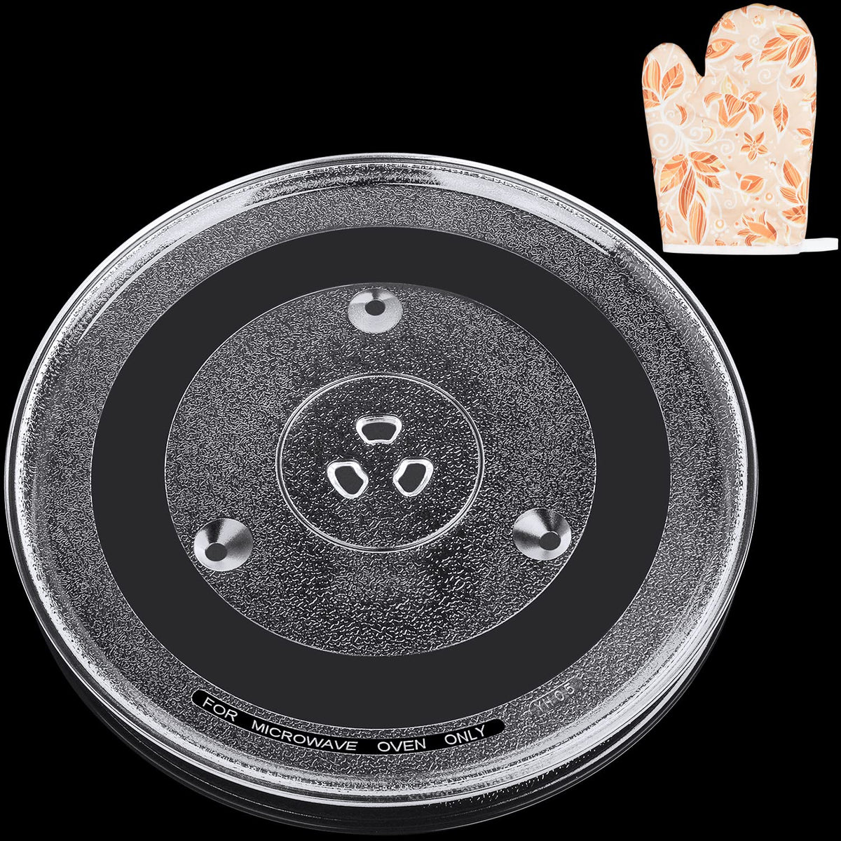 Jolaxy 12.4-inch turntable plate installed in microwave for even heating