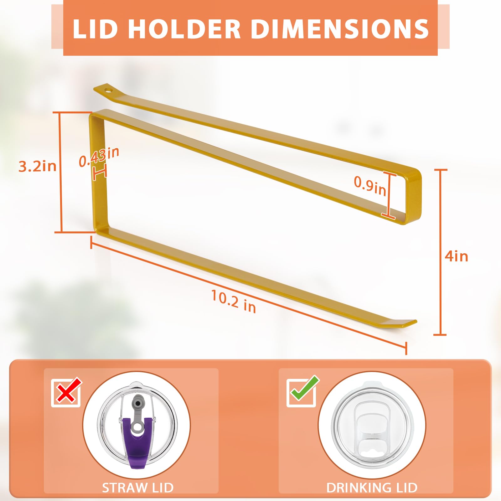 Jolensoy gold finish lid hook adds stylish storage for kitchen lids