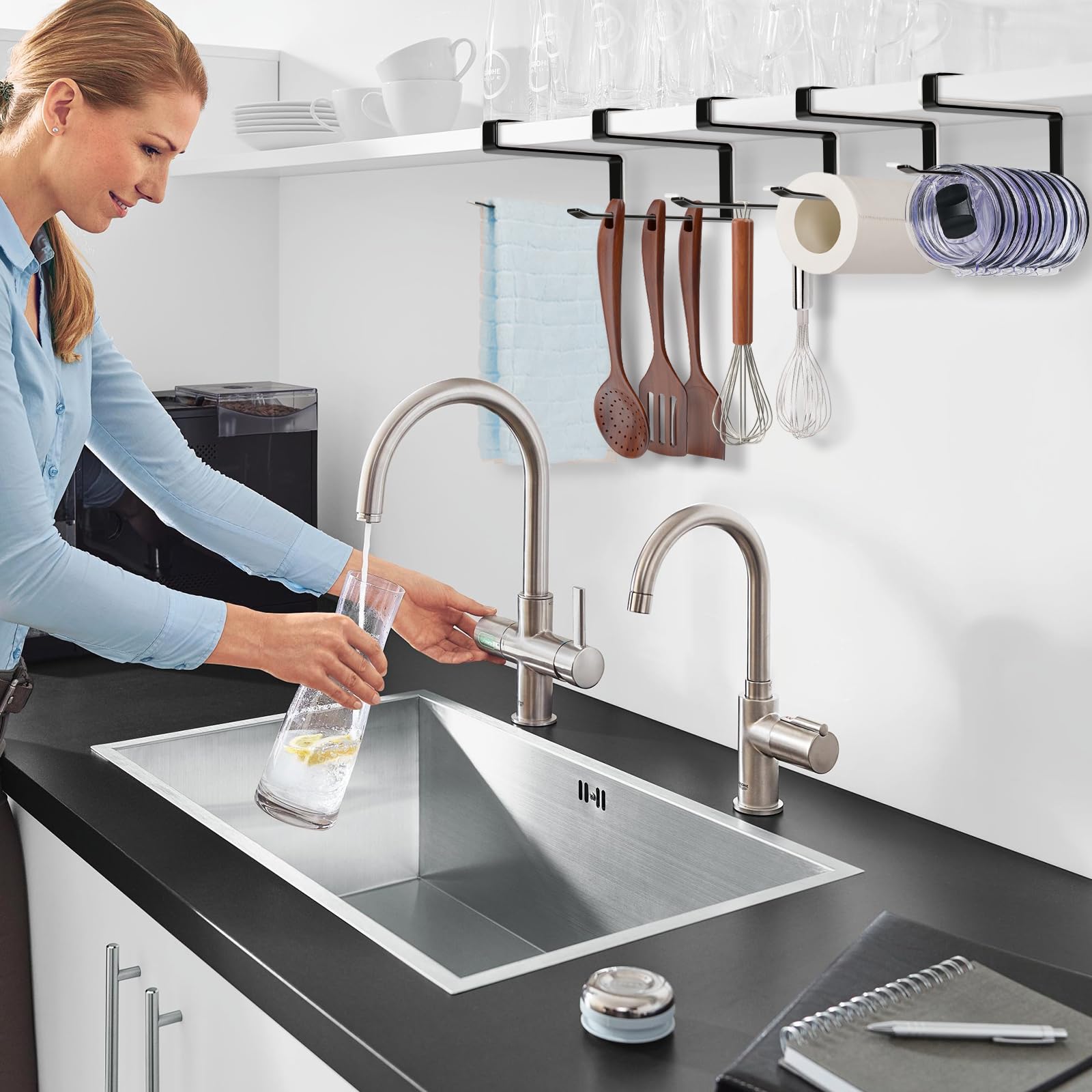 Jolensoy kitchen organization clip-hanger simplifies cupboard storage