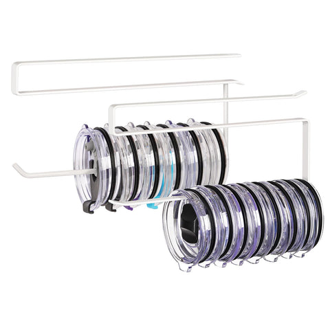 Jolensoy tumbler lid organizer round under cabinet holds up to 20 lids.