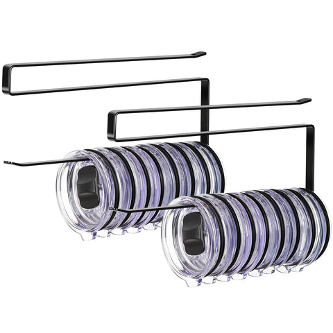 Jolensoy tumbler lid organizer under cabinet holding up to 20 lids for easy access