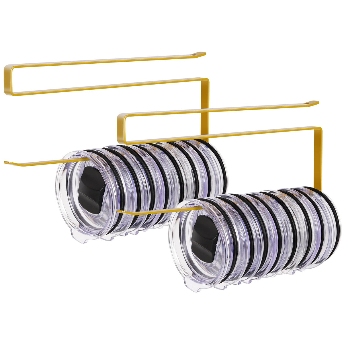 Jolensoy tumbler lid organizer under cabinet two-pack keeps lids neat and accessible
