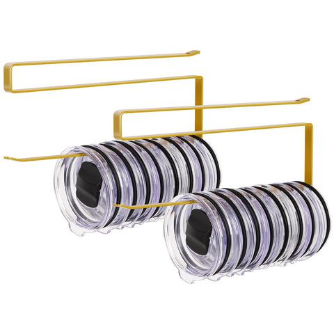 Jolensoy tumbler lid organizer under cabinet two-pack keeps lids neat and accessible