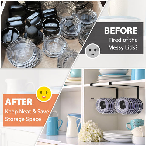 Jolensoy lid storage for dorms and kitchens keeps clutter away