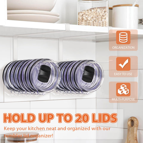 Jolensoy two-pack lid holders provide easy access to up to 20 lids