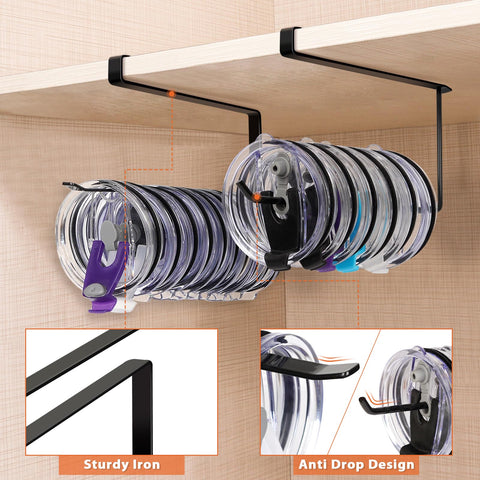 Jolensoy under-cabinet lid holder saves counter space