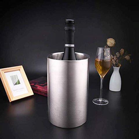Jolitac champagne bottle in chiller bucket for versatile cooling use.