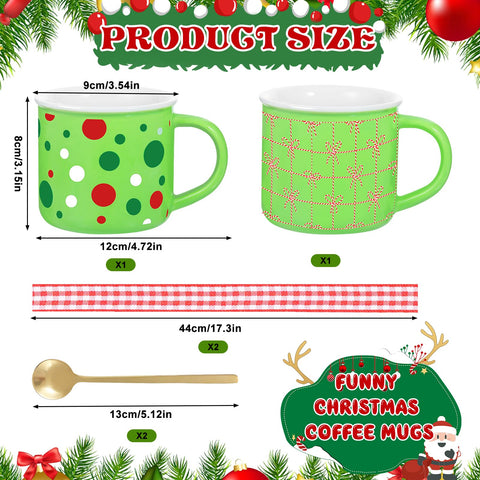 JolliKids Christmas mug spoon pair, convenient for stirring and serving at home.