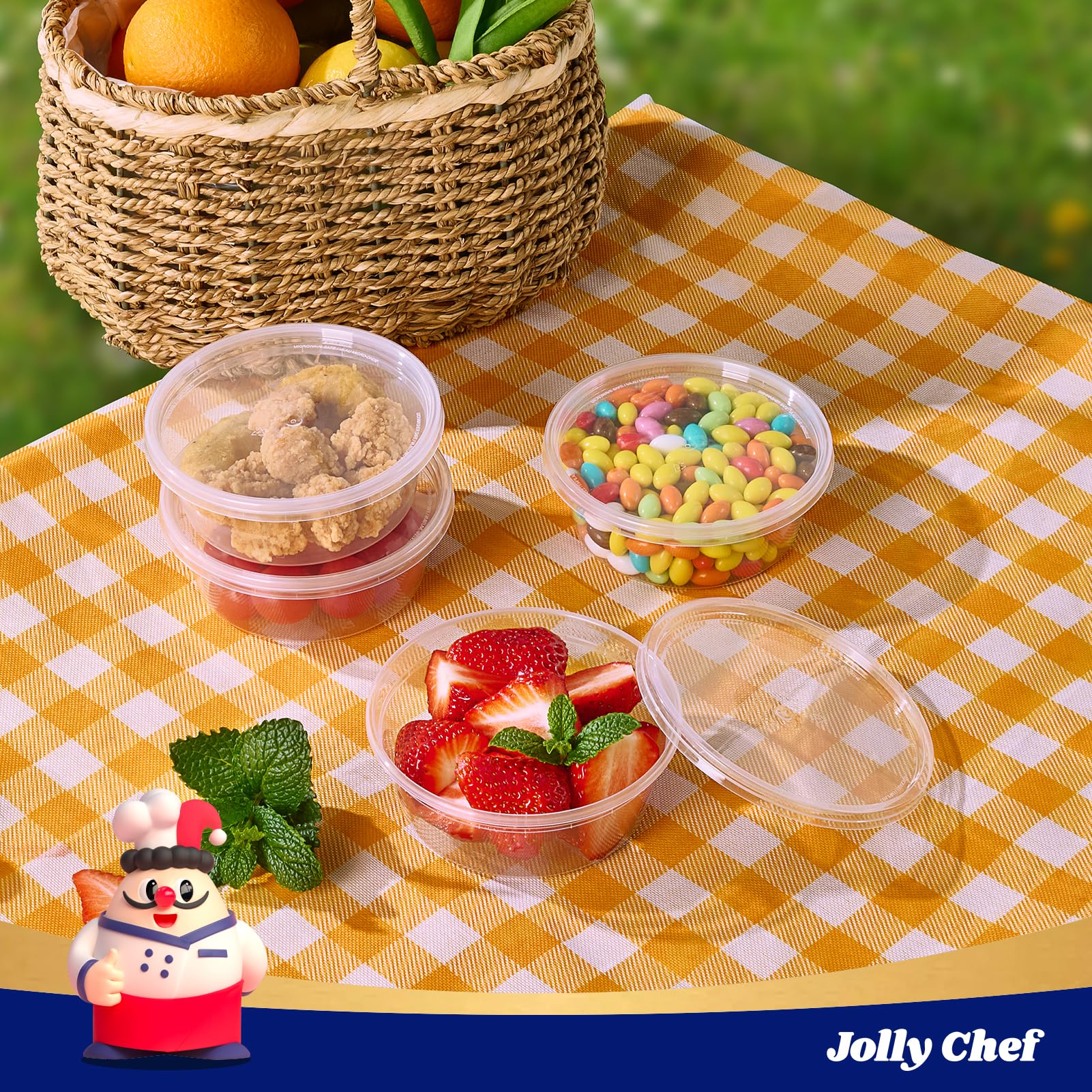 JOLLY CHEF dishwasher-safe deli container for quick cleanup