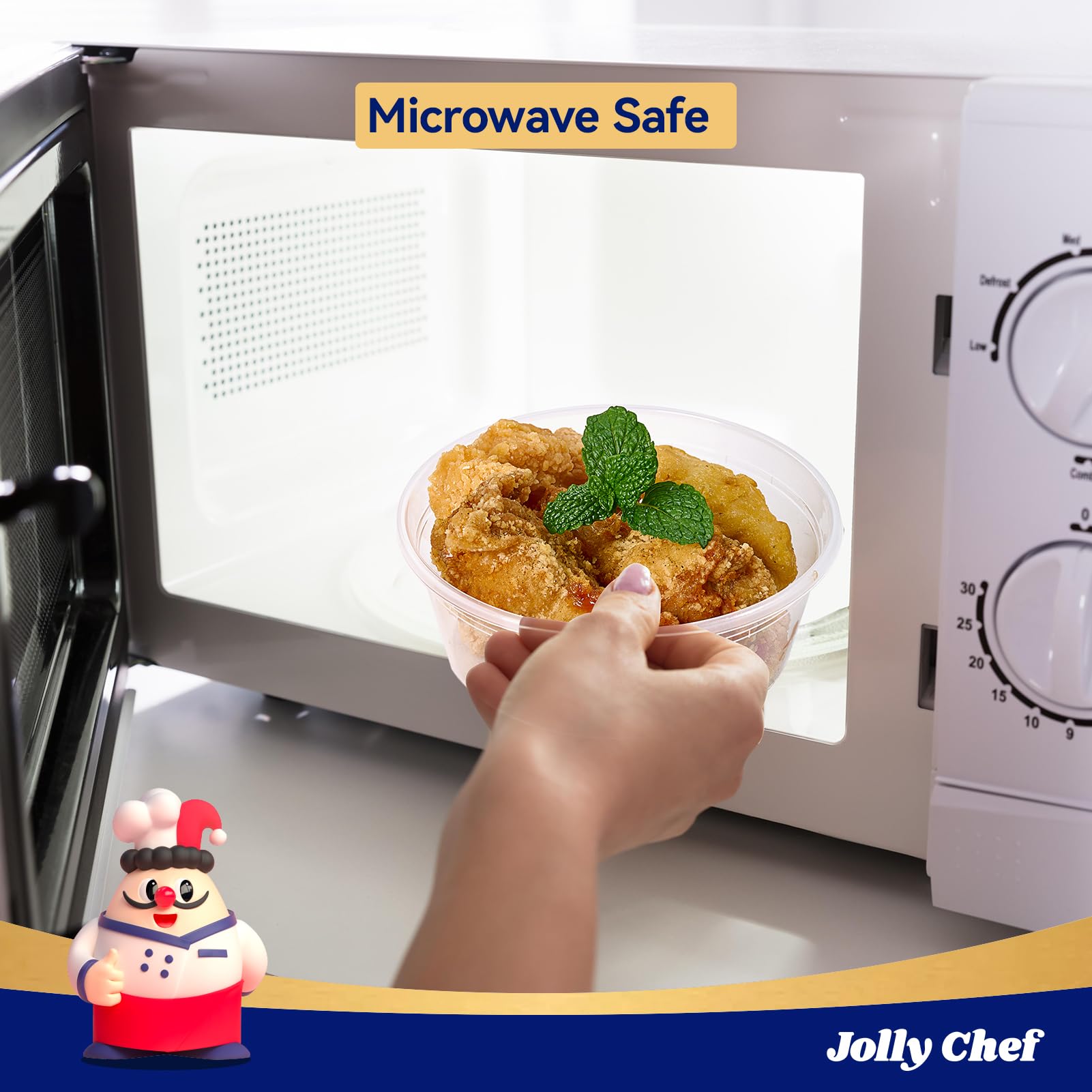 JOLLY CHEF freezer-safe deli container preserves leftovers