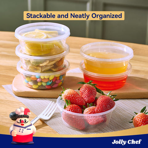 JOLLY CHEF 8oz containers for soups and sauces storage and portioning
