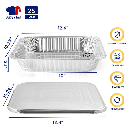 JOLLY CHEF disposable foil pan ready for ovens and transport