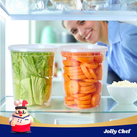 JOLLY CHEF microwave-safe container for quick reheating of meals.