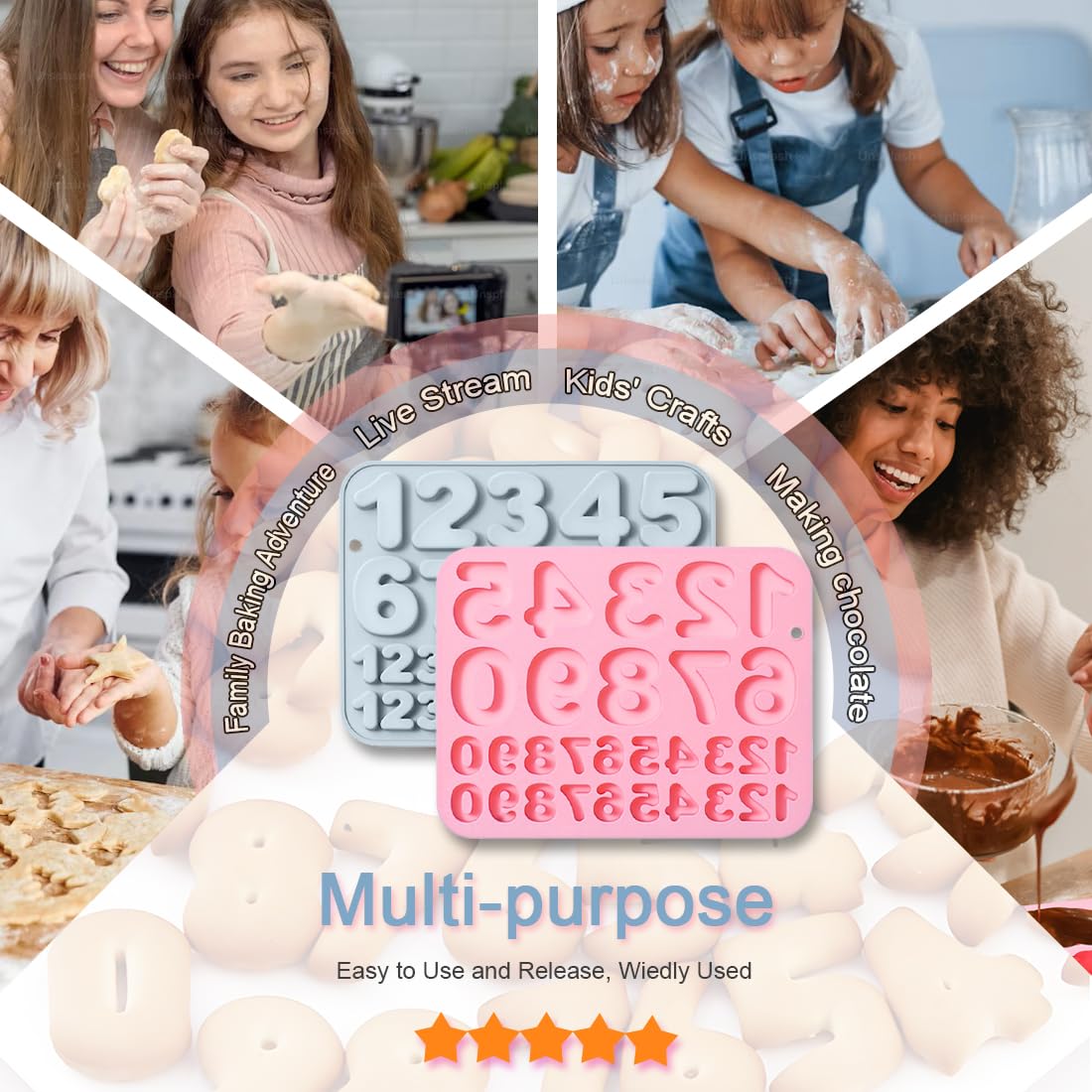 JOMIHONEY molds handle candy, chocolate, jello, soap, and clay projects.