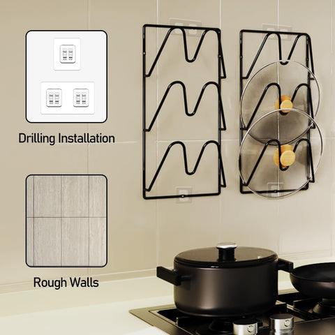 Jomoto kitchen lid storage in use keeping lids accessible