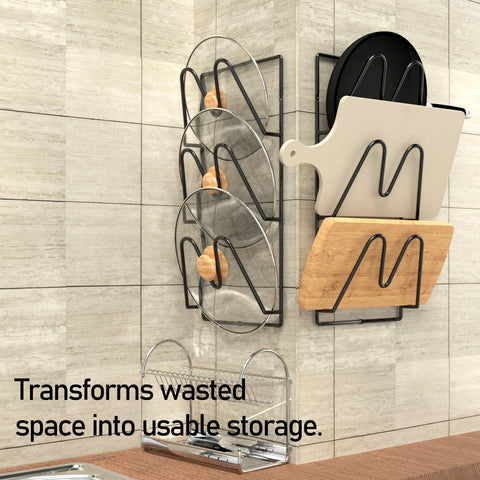 Jomoto screw-mount lid organizer included hardware for walls
