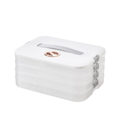 Jonvin 4-layer storage container stackable design saves space and organizes pantry.