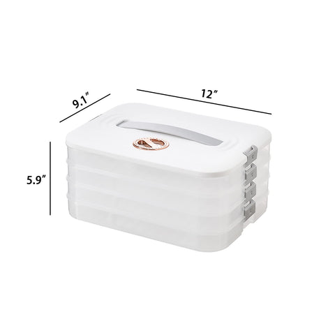 Jonvin dumpling storage box with flip-top lid for easy, secure access.