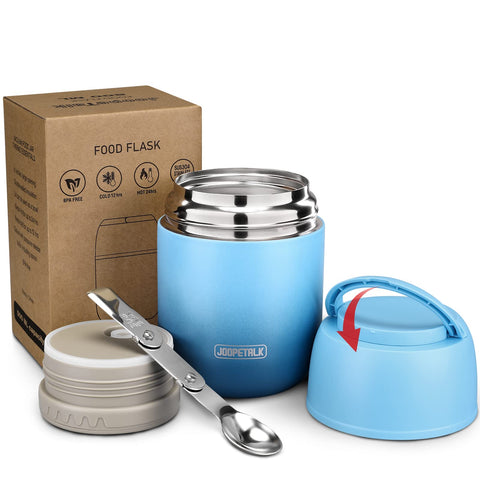 JOOPETALK 17 oz insulated lunch container with wide mouth for easy filling and cleaning