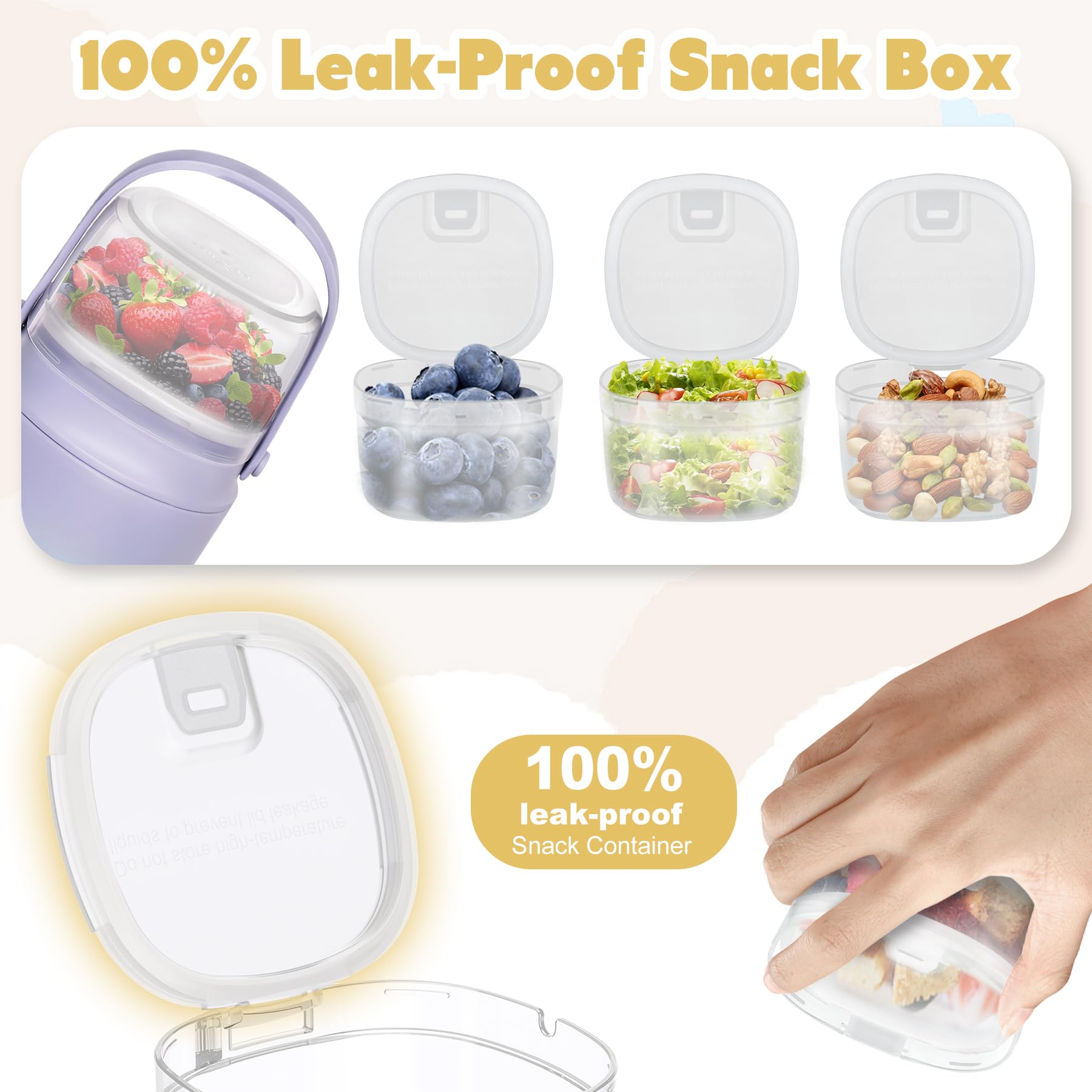 JOOPETALK compartmental snack 6oz keeps items organized and fresh.