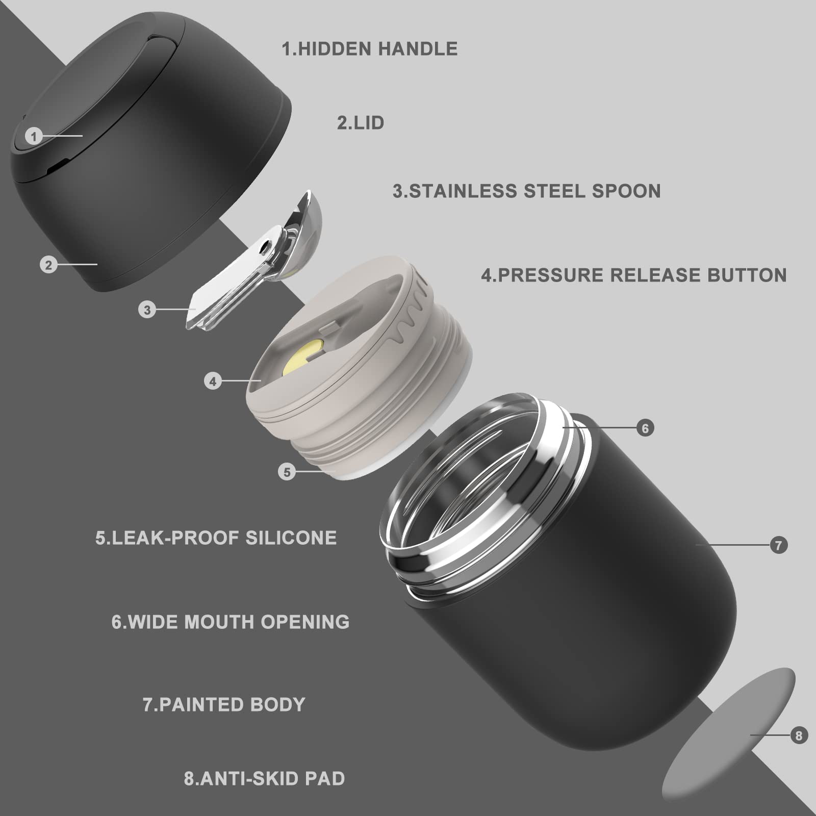 JOOPETALK outer lid doubles as a small bowl for convenient serving on the go