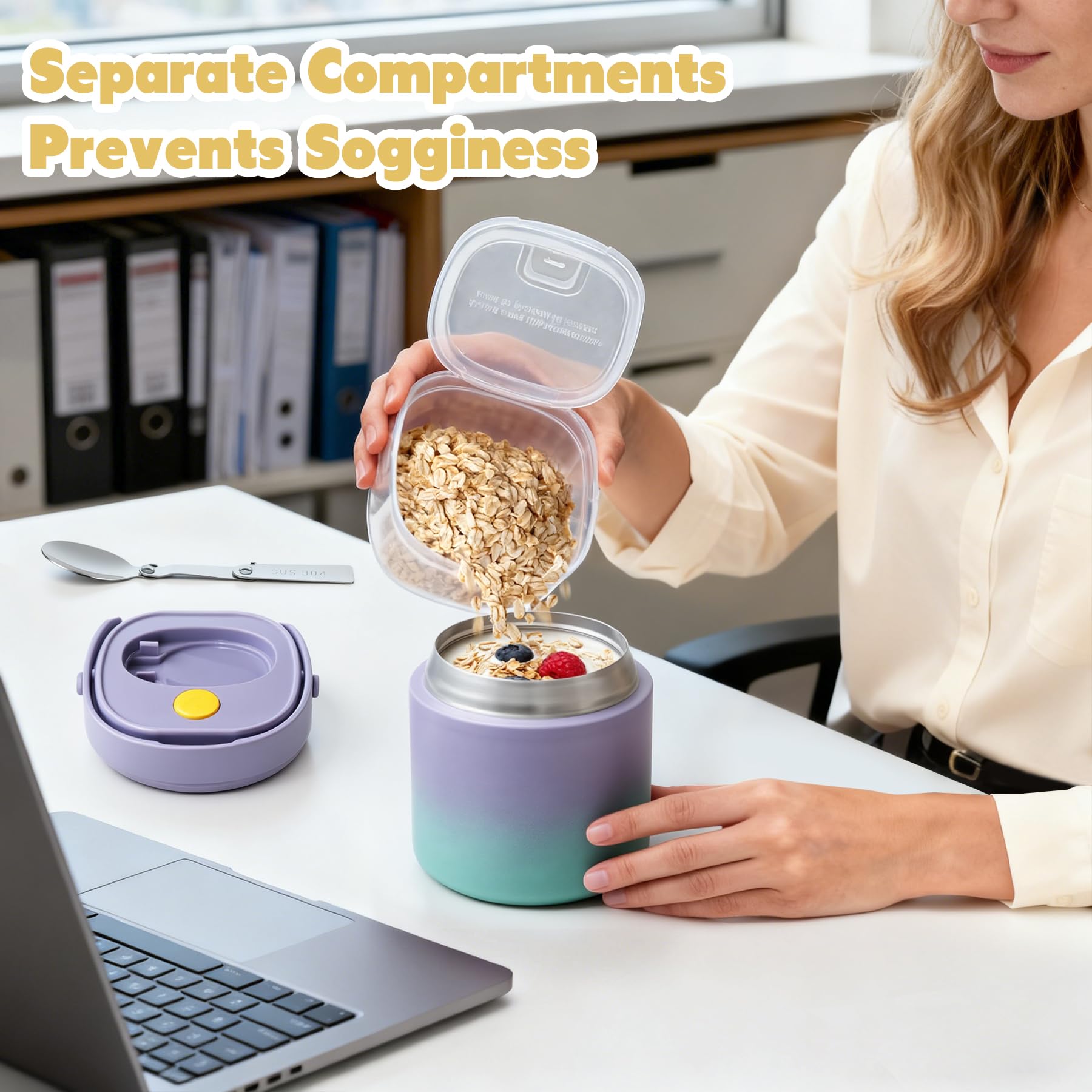 JOOPETALK snack container 6oz stores treats separately to prevent soggy bites.