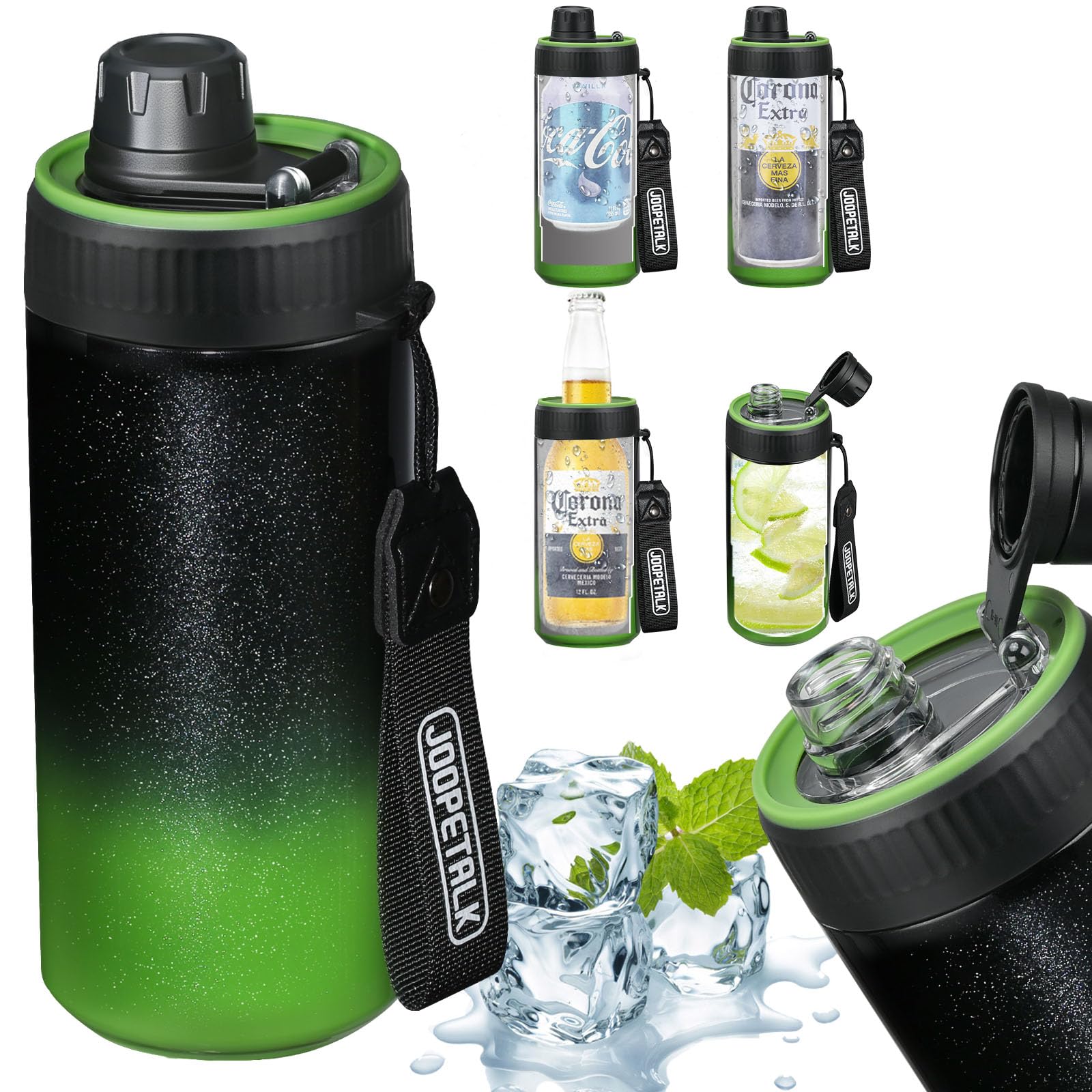 JOOPETALK universal can cooler front view for versatile cold drinks