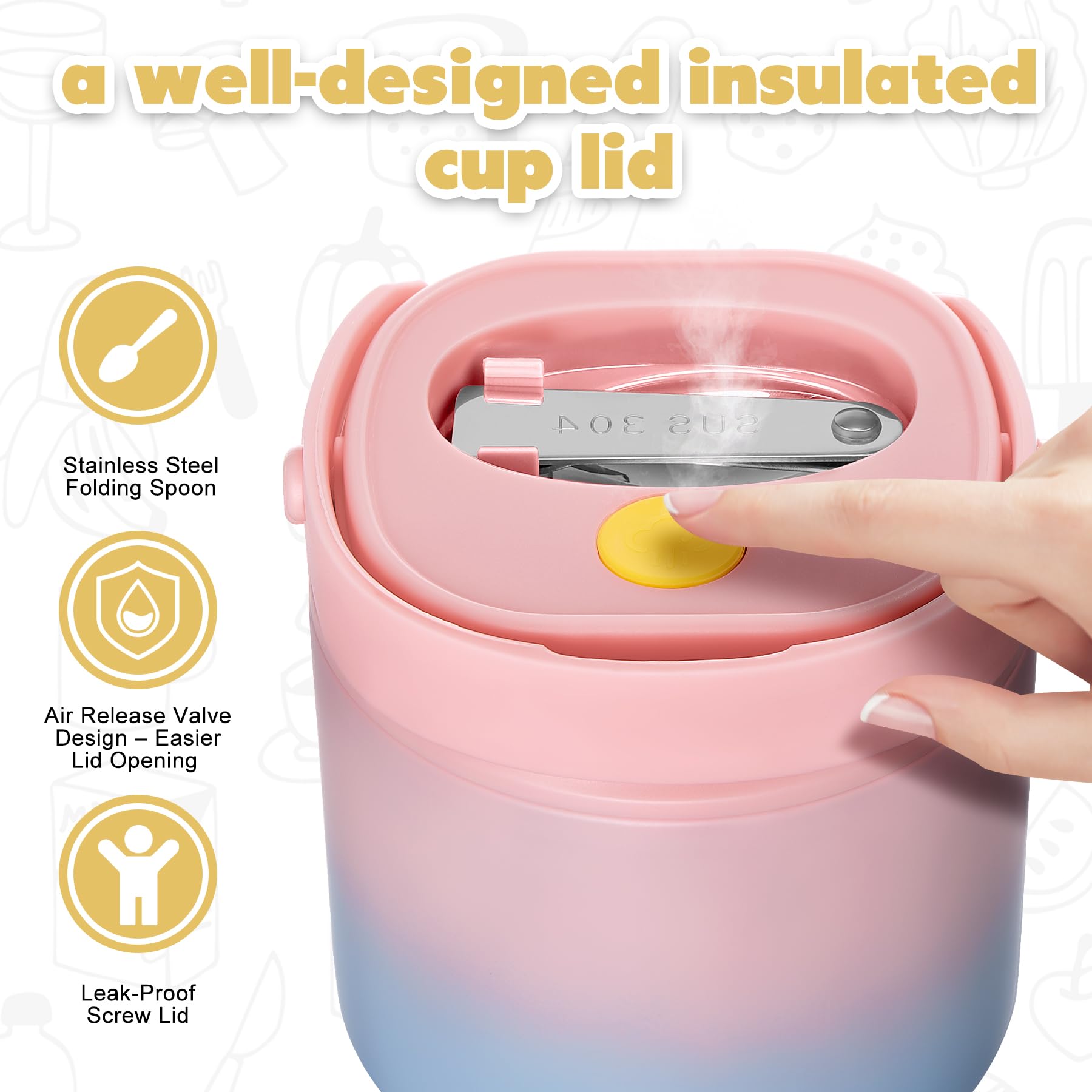JOOPETALK wide-mouth opening allows easy filling and cleaning