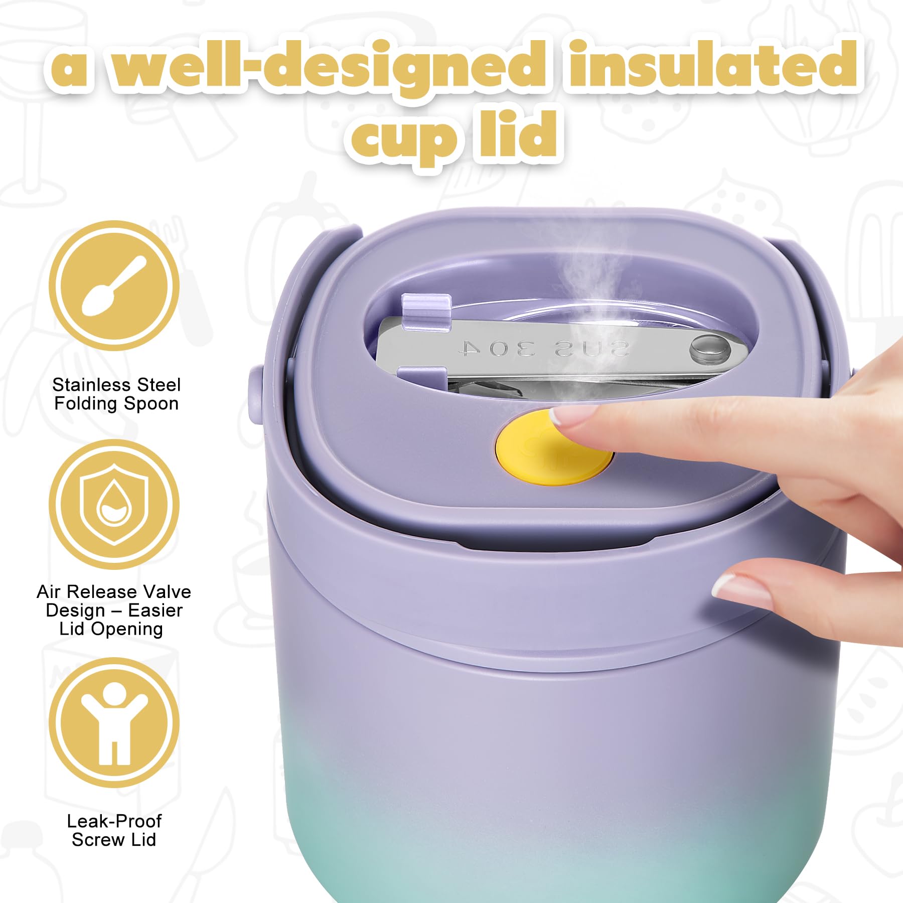 JOOPETALK wide mouth opening shows easy filling and cleaning in seconds.