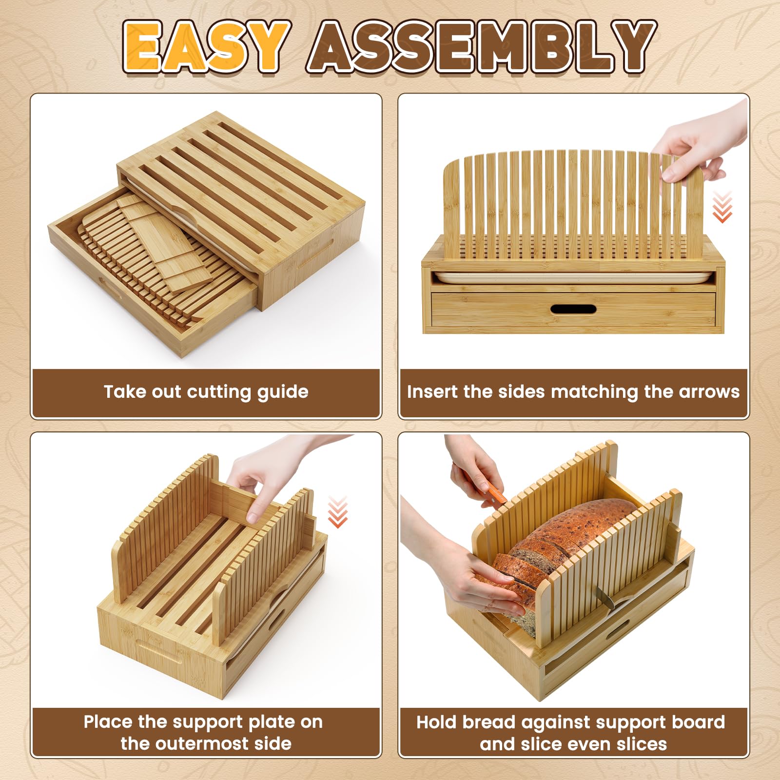 Joothlin 3-in-1 guide for consistent loaf slicing.