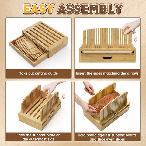 Joothlin 3-in-1 guide for consistent loaf slicing.
