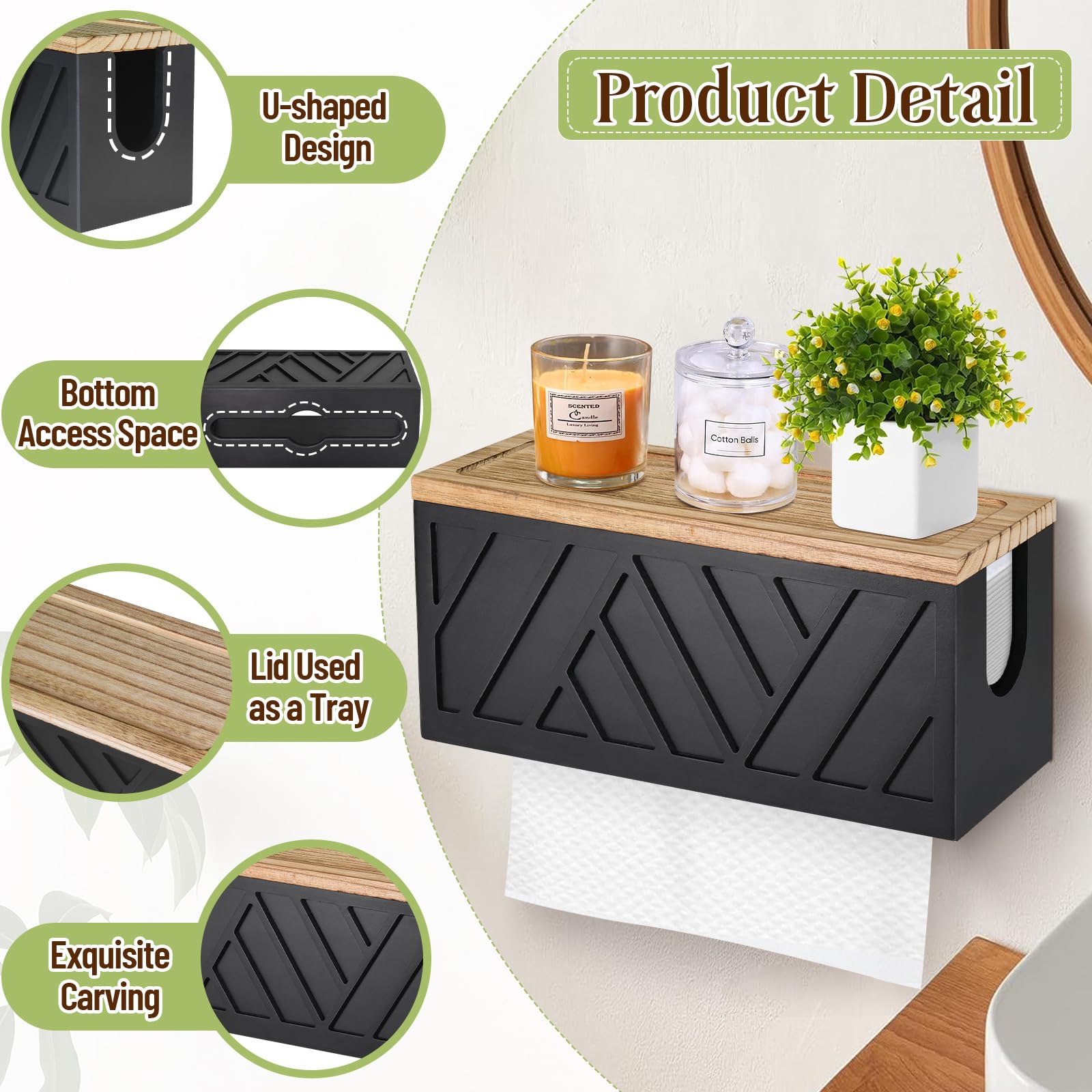 Removable lid simplifies refills and doubles as a tray