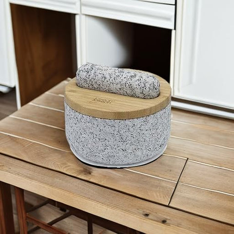 Granite pestle and mortar ideal for grinding spices and making pastes