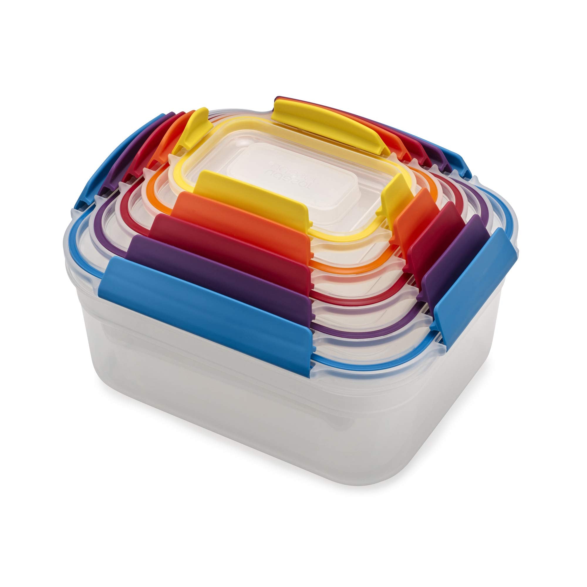 Joseph Joseph Nest Lock overview with stacked containers for organized pantry storage