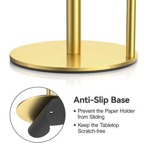 Josmimic on-countertop holder fits most towels and keeps spaces tidy.